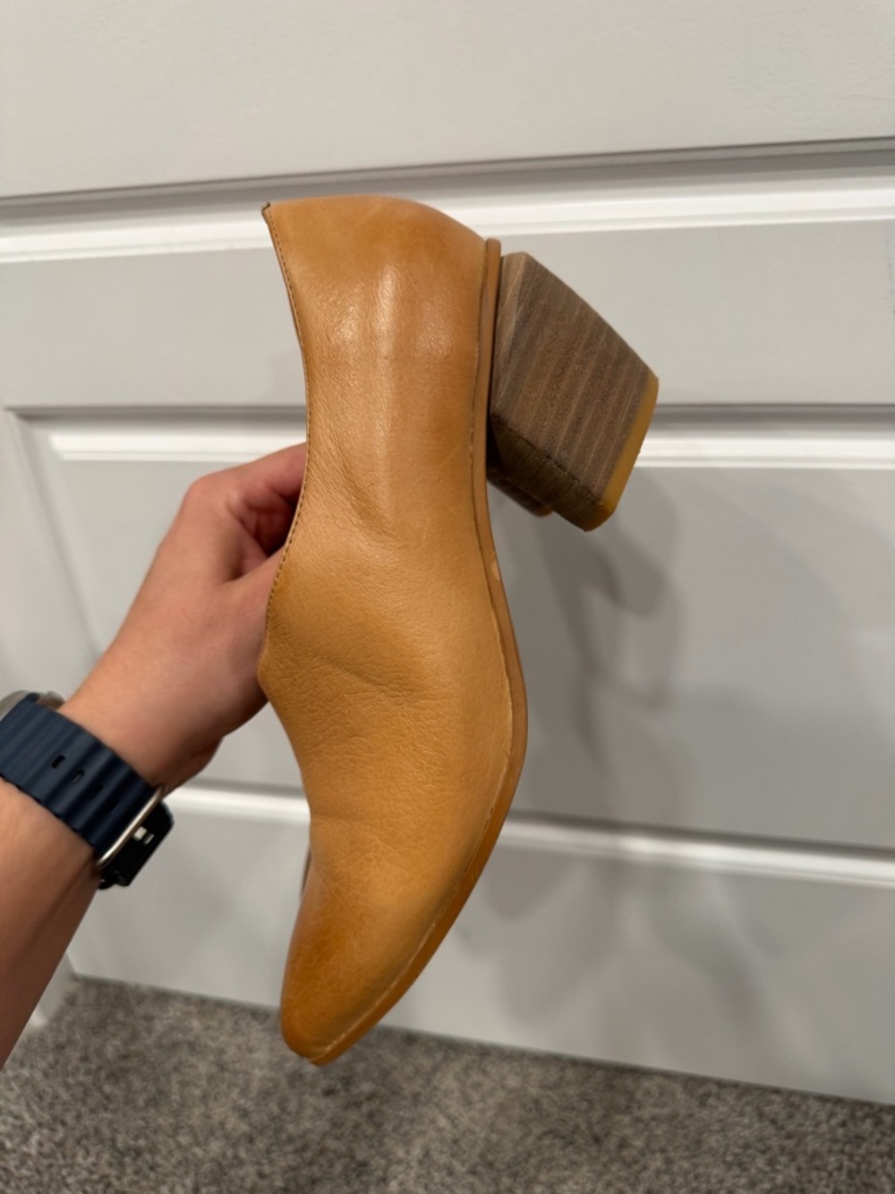 Django & Juliette 'Jood' tan leather heels size 38 EUC - Picture 4 of 6